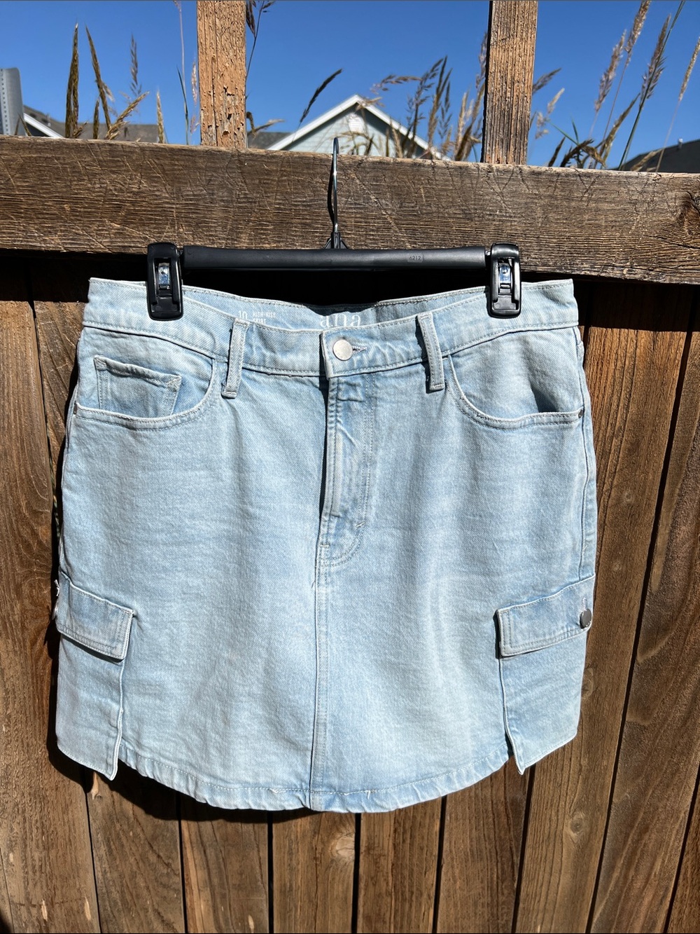 a.n.a cute denim cargo mini skirt